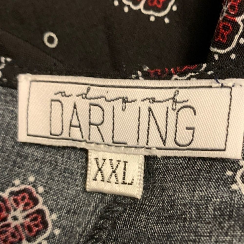 New! A Dip of Darling Black/Red Paisley Dress XXL - Picture 3 of 5